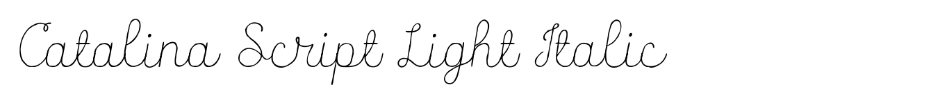 Catalina Script Light Italic